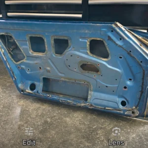 Near Perfect 75-76 S30 Left Door Shell Panel w Guides - Blue OEM
